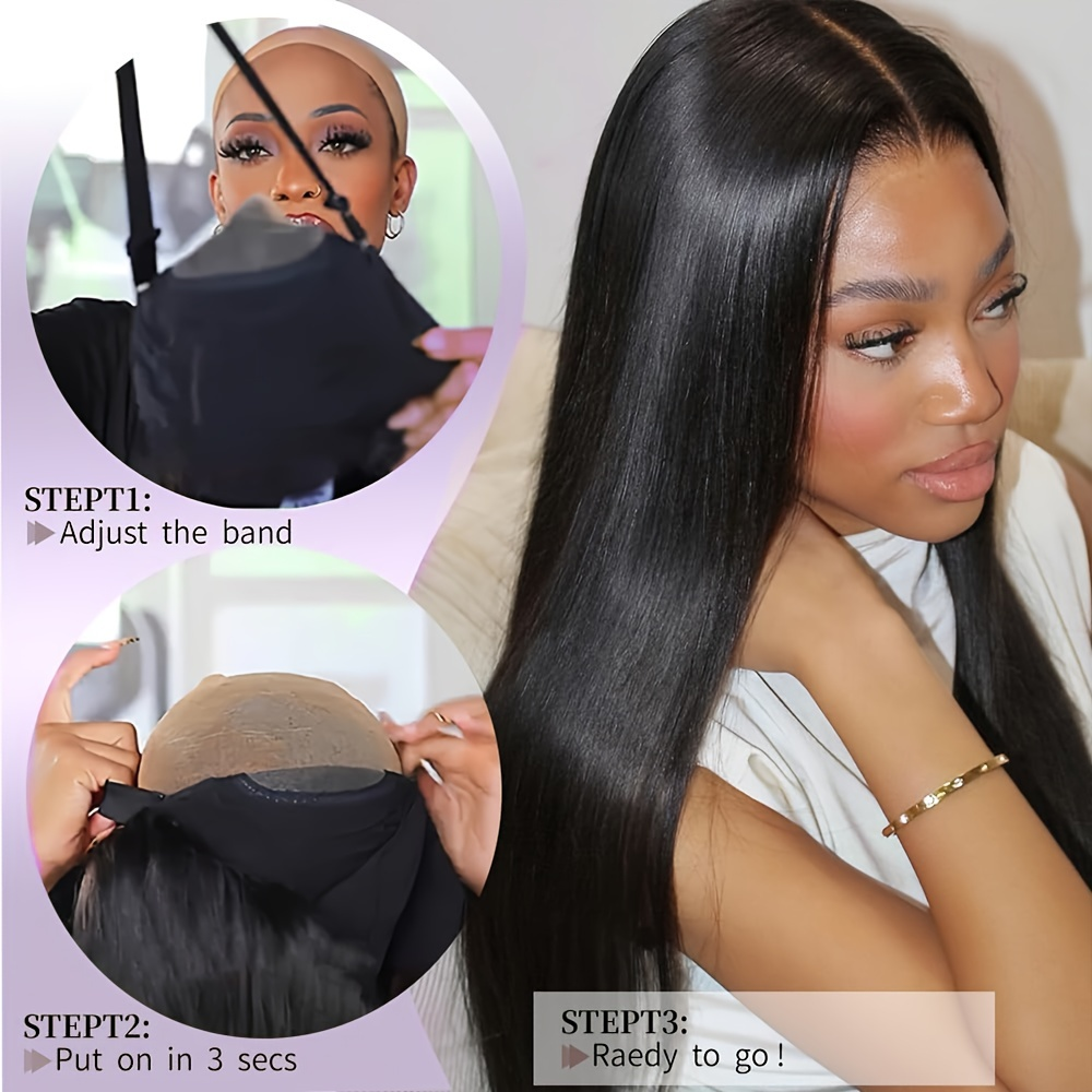 Straight 4x4 Lace Front Wigs Human Hair Pre Cut - 图片 4