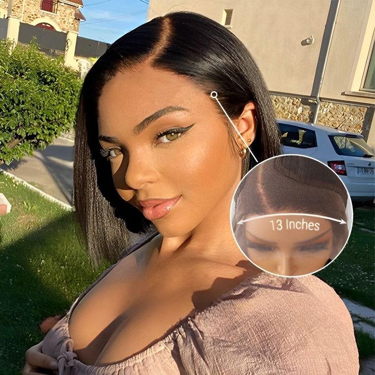 Straight 13*4 Lace Frontal Wigs Human Hair - 图片 2