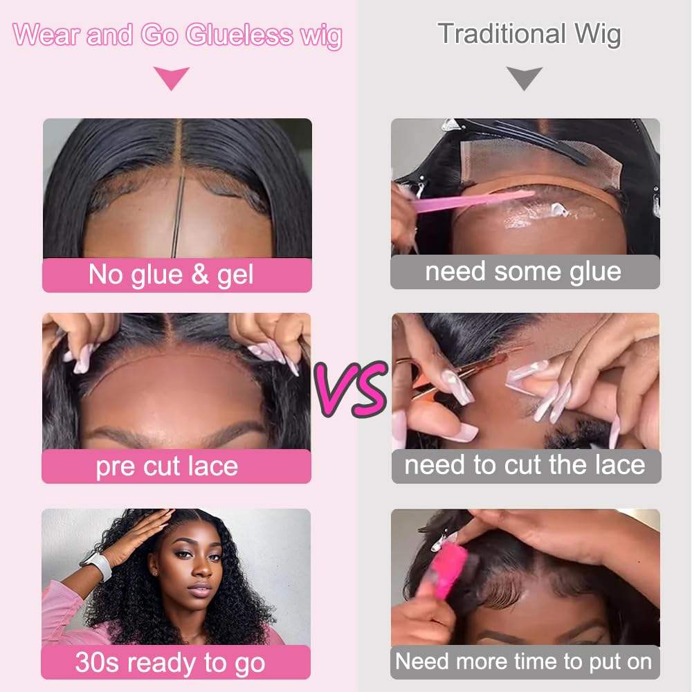 Straight 4x4 Lace Front Wigs Human Hair Pre Cut - 图片 3