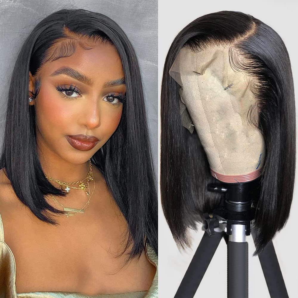 Straight 13*4 Lace Frontal Wigs Human Hair - 图片 4