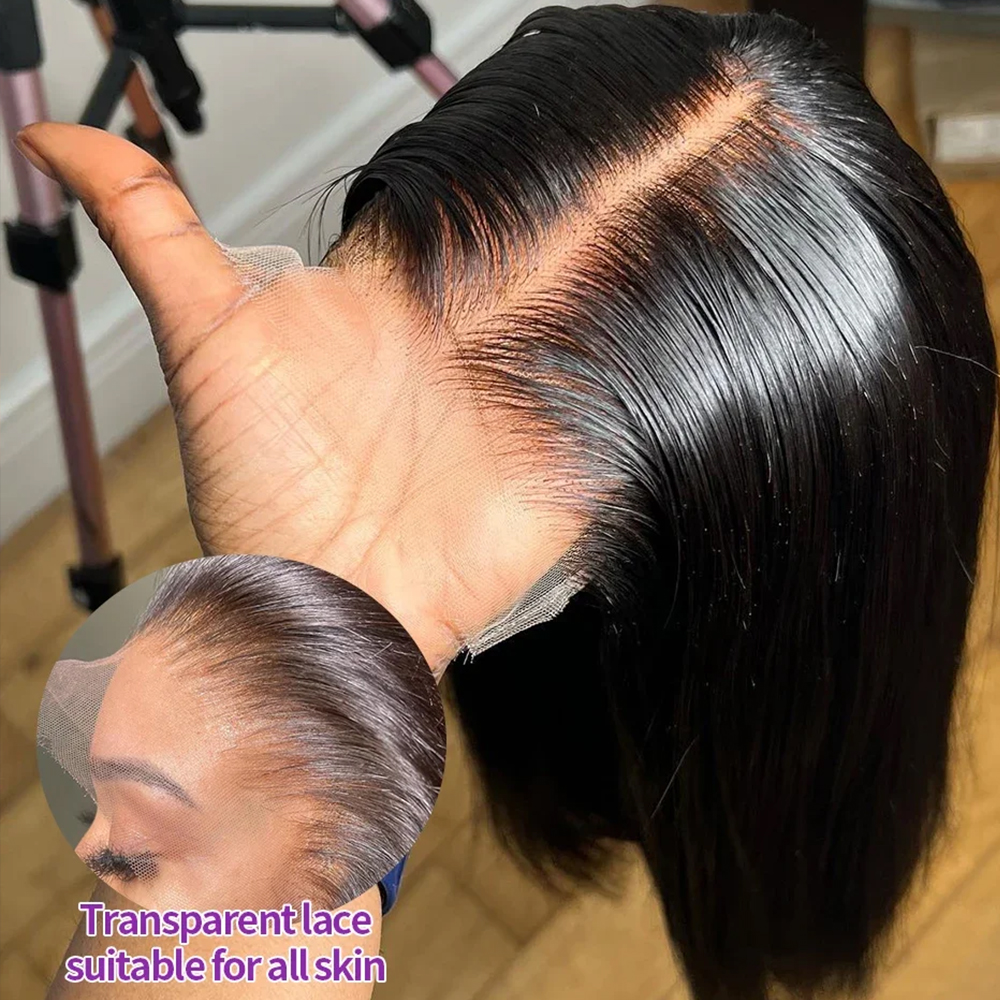 Straight 4x4 Lace Front Wigs Human Hair Pre Cut